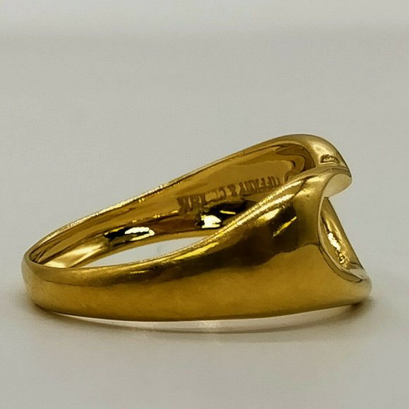 Tiffany & Co. Peretti 18k Yellow Gold Open Heart Ring - Picture 4 of 8